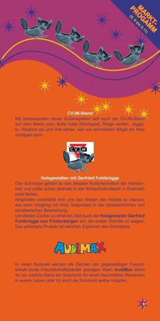 Hier gibt es das Programmheft zur 8. Kinderkulturnacht - Eisenach