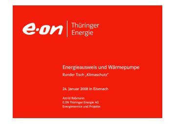 Energieausweis und Wärmepumpe - Eisenach