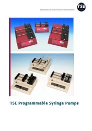 TSE Programmable Syringe Pumps - TSE Systems