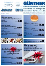 Angebot Januar - Günther Fleischereibedarf GmbH.