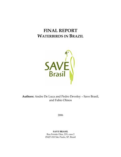 Brasil - SAVE Brasil - BirdLife International