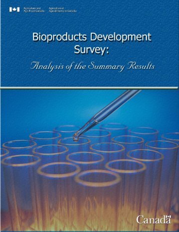 Bioproducts Development Survey: Analysis of the Summary Results