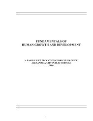 Fundamentals of Human Growth and Development - Alexandria City ...