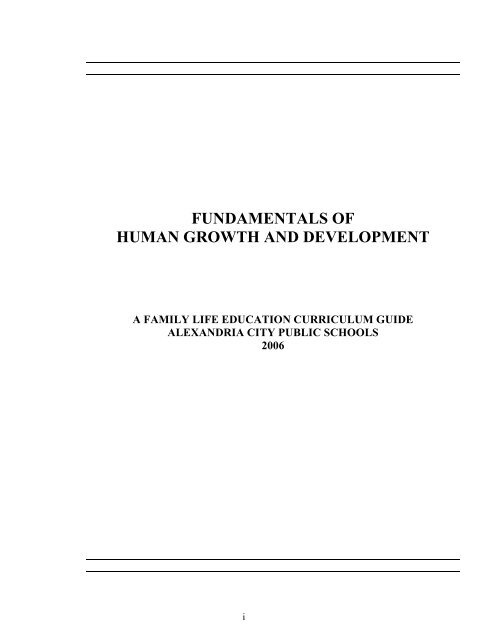 Fundamentals of Human Growth and Development - Alexandria City ...