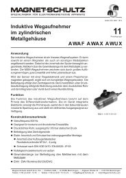 AWAF AWAX AWUX Induktive Wegaufnehmer im zylindrischen ...