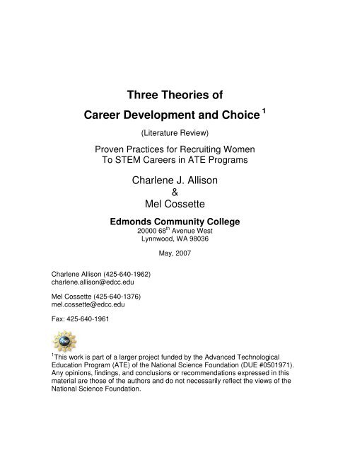 career theories essay
