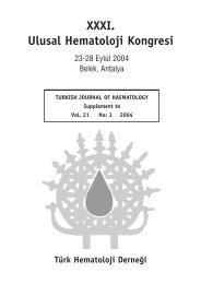turkısh socıety of haematology - Türk Hematoloji Derneği