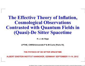 (Quasi)-De Sitter Spacetime