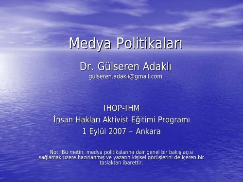 Medya Politikaları - Ankara Üniversitesi Siyasal Bilgiler Fakültesi ...