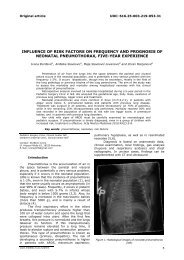 influence of risk factors on frequency and prognosis of neonatal ...