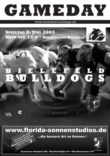 spieltag 8. juni 2003 kick off 15 h · radrennbahn bielefeld gameday
