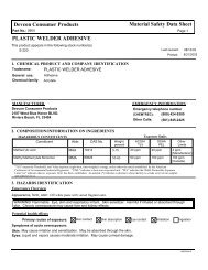 ITW Devcon Material Safety Data Sheet - TAP Plastics