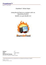 Using BurnInTest with WinPE - PassMark Software