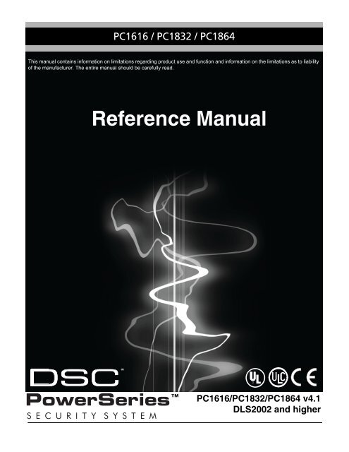 DSC PC1616/PC1832/PC1864 User Guide - Devcon Security