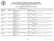 Issued Commercial Building Permit Report ... - City of Milpitas