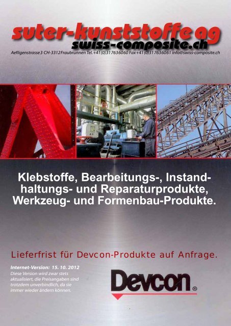 Devcon-Katalog - Suter Swiss-Composite Group