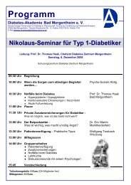 Nikolaus-Seminar für Typ 1-Diabetiker - Diabetes Zentrum ...