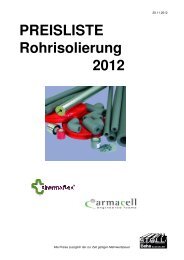 PREISLISTE Rohrisolierung 2012