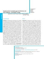 Supplementäre Insulintherapie bei Patienten mit Typ-2-Diabetes ...