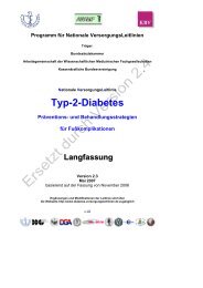 Typ-2-Diabetes Präventions - Nationale VersorgungsLeitlinien