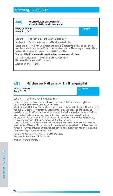 Samstag, 17.11.2012 - MedCongress