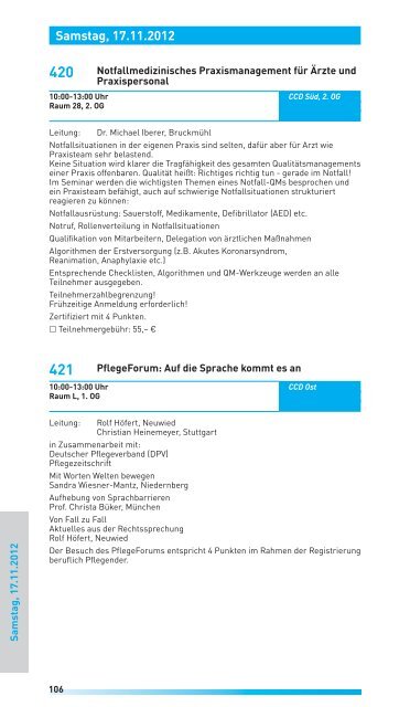 Samstag, 17.11.2012 - MedCongress