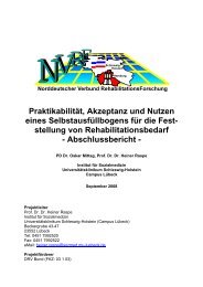 stellung von Rehabilitationsbedarf - Forschungsportal der ...