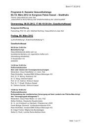 Programm 9. Kasseler Gesundheitstage 09./10. März 2012 im ...