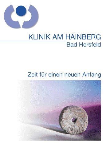 Zeit für einen neuen Anfang - ausführliches Prospekt - Klinik am ...