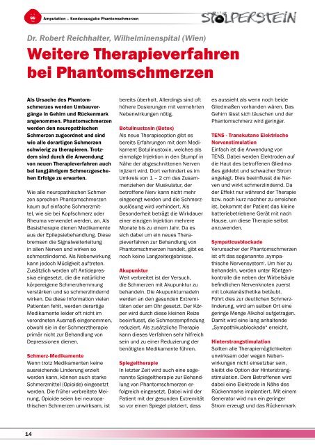 Sonderausgabe Phantomschmerzen - stolperstein