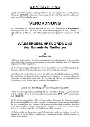 KUNDMACHUNG - der Gemeinde Redleiten