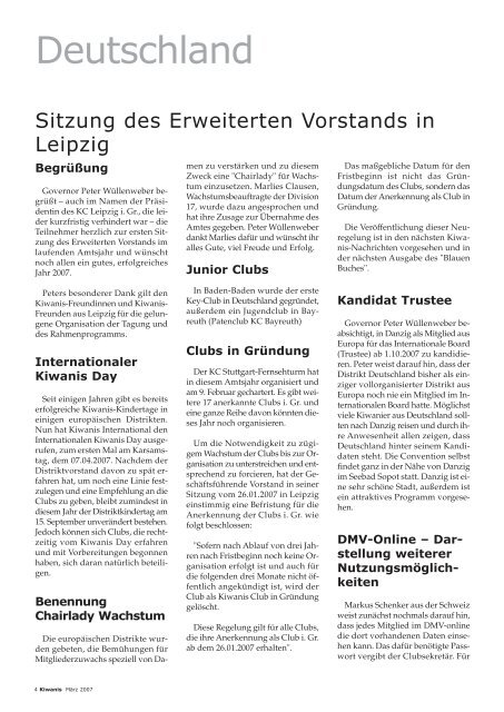 Nachrichten - Kiwanis Deutschland
