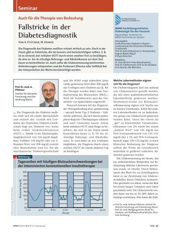 Fallstricke in der Diabetesdiagnostik - Fachkommission Diabetes in ...