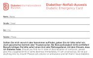 Diabetiker-Notfall-Ausweis Diabetic Emergency Card