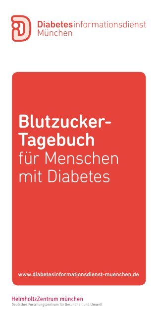 Blutzucker-Tagebuch als PDF-Dokument - Diabetesinformationsdienst