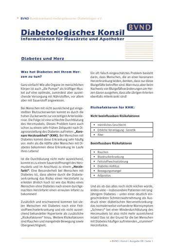 Diabetologisches Konsil - BVND