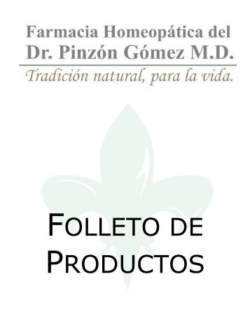 nuestras líneas de productos - Farmacia Homeopática Dr. Pinzón ...