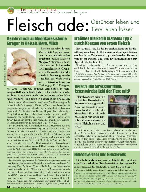 pdf-download: Gesamte Ausgabe - Freiheit für Tiere