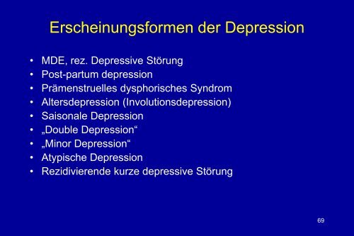 Depressive Störungen im Spannungsfeld von Biologie und ...