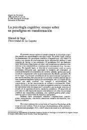 La psicología cognitiva: ensayo sobre un paradigma en ...