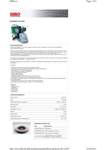 Page 1 of 2 DiBO nv 25/02/2011 http://www.dibo ... - Mondo Chemicals