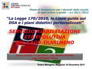 Caratteristiche delle diverse tipologie di D.S.A. - Magione