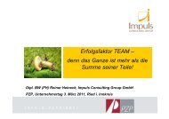 Erfolgsfaktor TEAM – denn das Ganze ist mehr als die Summe - PZP