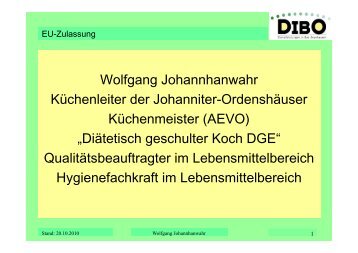 Wolfgang Johannhanwahr Küchenleiter der Johanniter ... - selly.biz