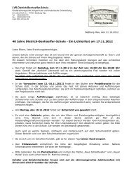 Elternbrief Lichterfest - Dietrich-Bonhoeffer-Schule