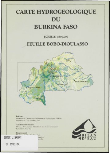 carte hydrogeologique du burkina faso echelle 1:500.000 feuille ...