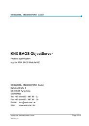 KNX BAOS ObjectServer - Weinzierl Engineering GmbH