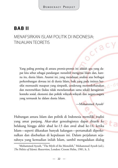 Islam dan Negara - Democracy Project