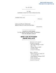 Brief for Petitioner in Andrew Wallace v. Chicago Police ... - Oyez