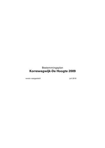 Korrewegwijk-De Hoogte 2009 - Gemeente Groningen